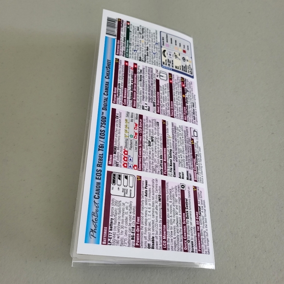 Canon Rebel T6i Digital Camera Cheat Sheet - Picture 2 of 3